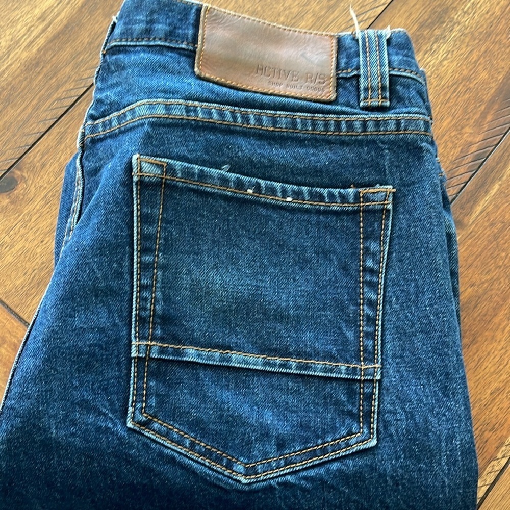 Active Ride Shop mens blue denim 34 x 30 reform style straight leg skater jeans